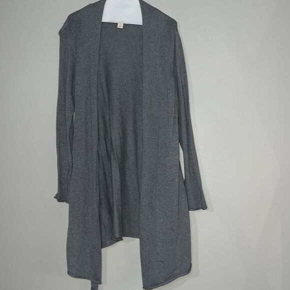 Chicos size one/small gray longer length open cardigan - Picture 2 of 8